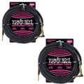 Ernie Ball Braided Instrument Cable Set 18ft Straight/Angle - Flexible