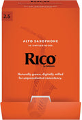 Rico Alto Saxophone Reeds 2.5, 50-Pack - Consistent Student Reeds