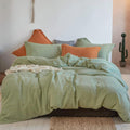 100% Linen Duvet Cover Set King - Breathable French Flax Bedding