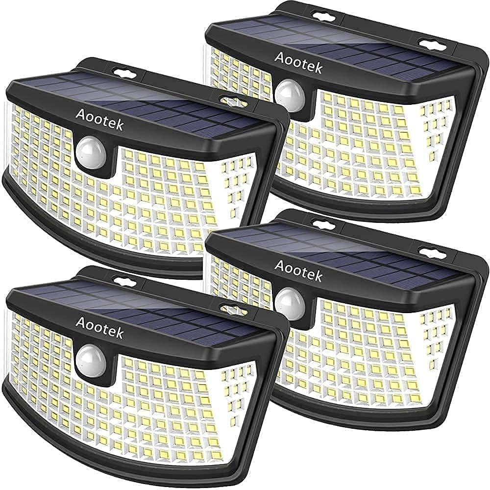 Aootek 120 LED Solar Lights: Wide Angle Illumination