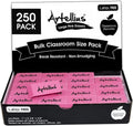 Pencil Erasers for Kids 250-Pack Pink - Bulk Classroom Essential