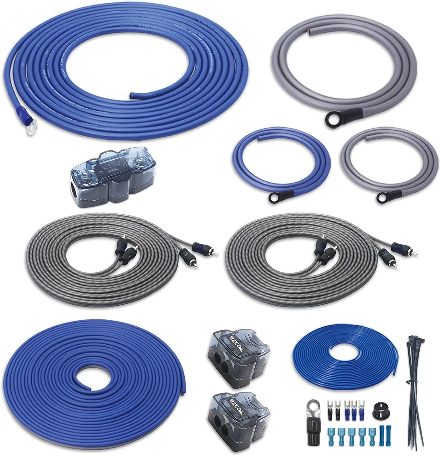 Recoil RC4D True 4 Gauge Car Audio Amplifiers Installation Kit