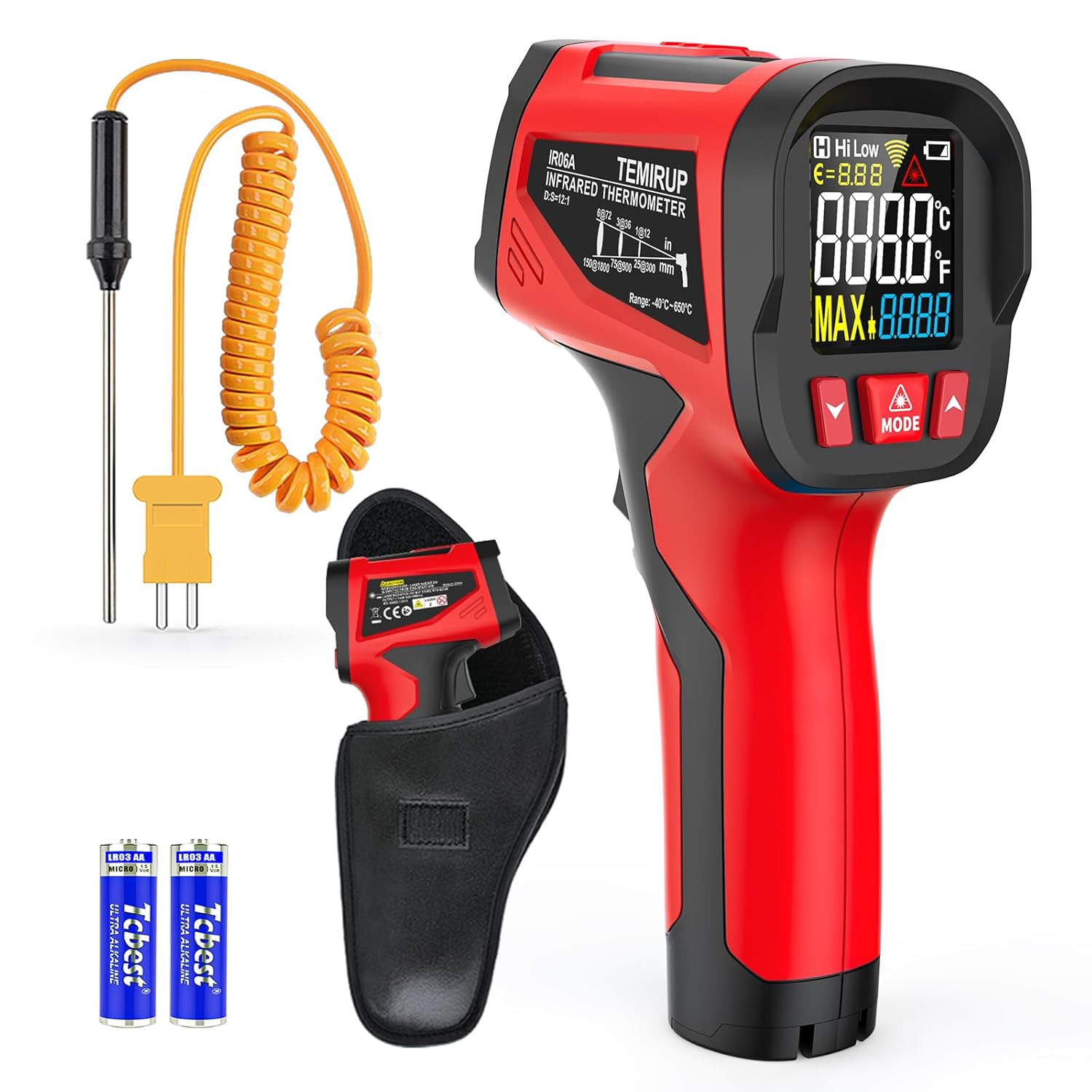 Infrared Thermometer Gun for Cooking and HVAC by Temirup