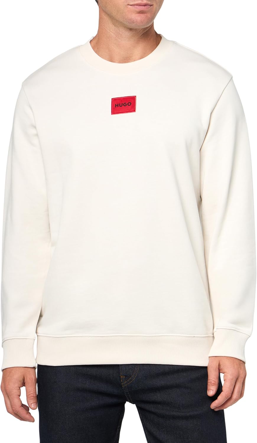 HUGO Men's Regular Fit Square Logo Jersey Sweatshirt Review