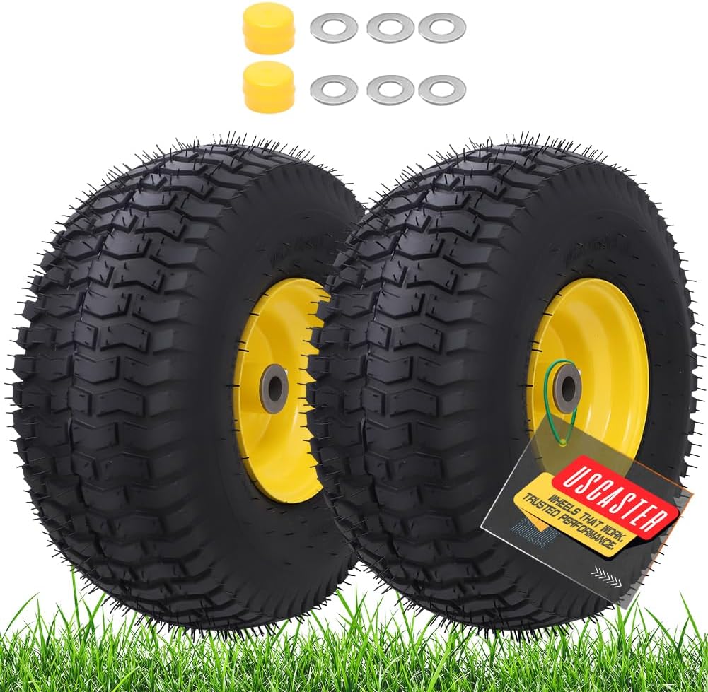 15x6.00-6nhs Lawn Mower Tires for Riding Mowers - 2 Pack