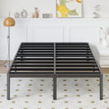 14 Inch King Bed Frame with Rounded Corner Legs - Sturdy Low-Profile