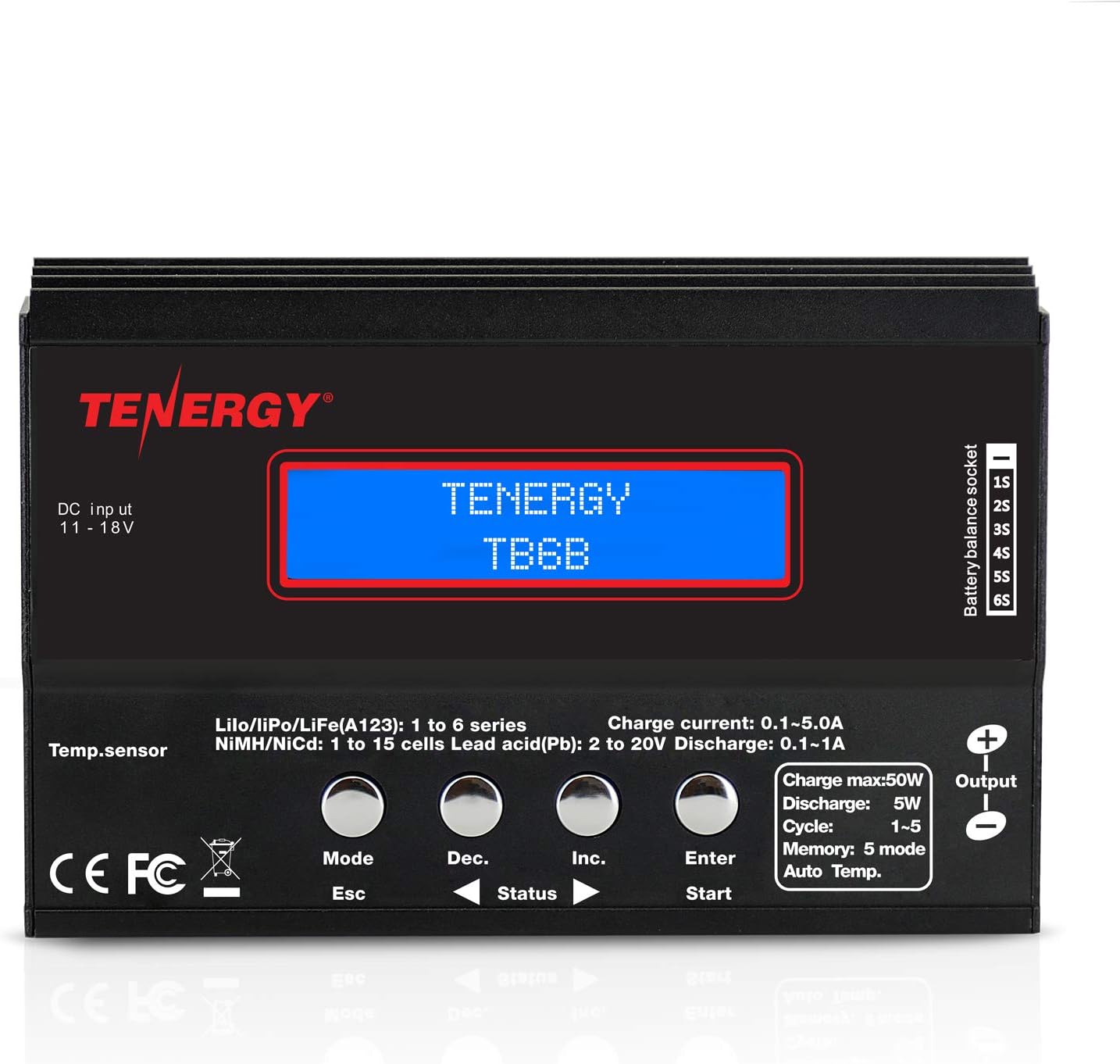 Fast Charge Tenergy TB-6AB w/ LCD Display