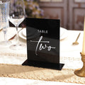 Black Wedding Double Sided Table Numbers 1-15 Set - Elegant