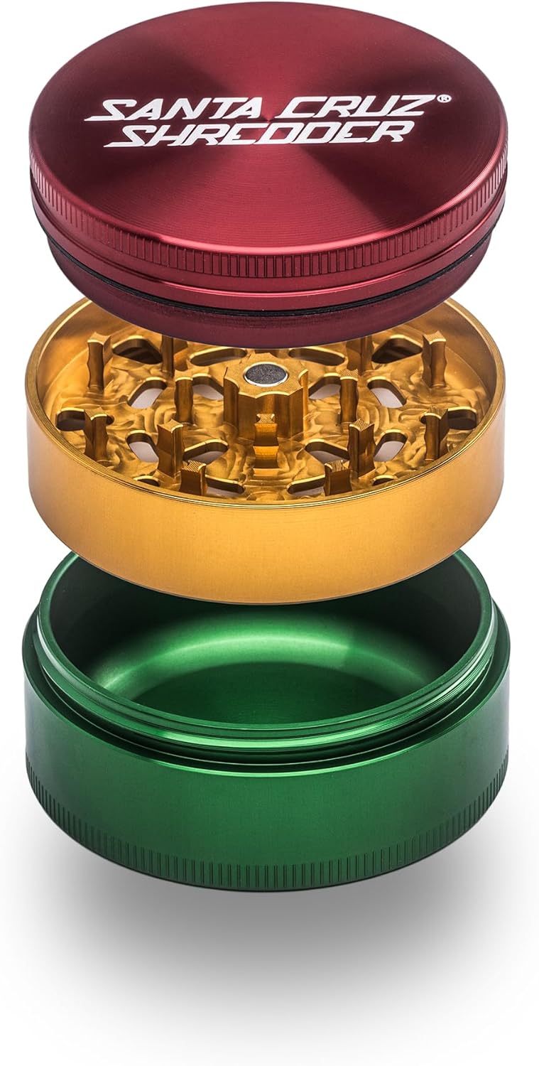 Santa Cruz Shredder Metal Herb Grinder with Knurled Top Grip