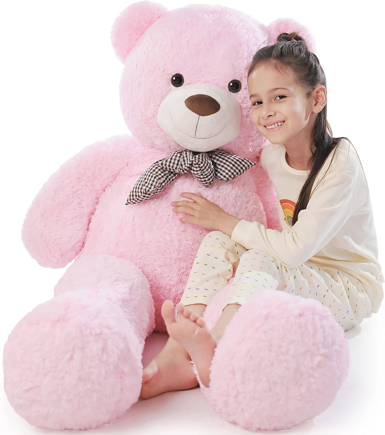 Big Pink Teddy Bear 4Ft Plush Toy for Girlfriend and Kids