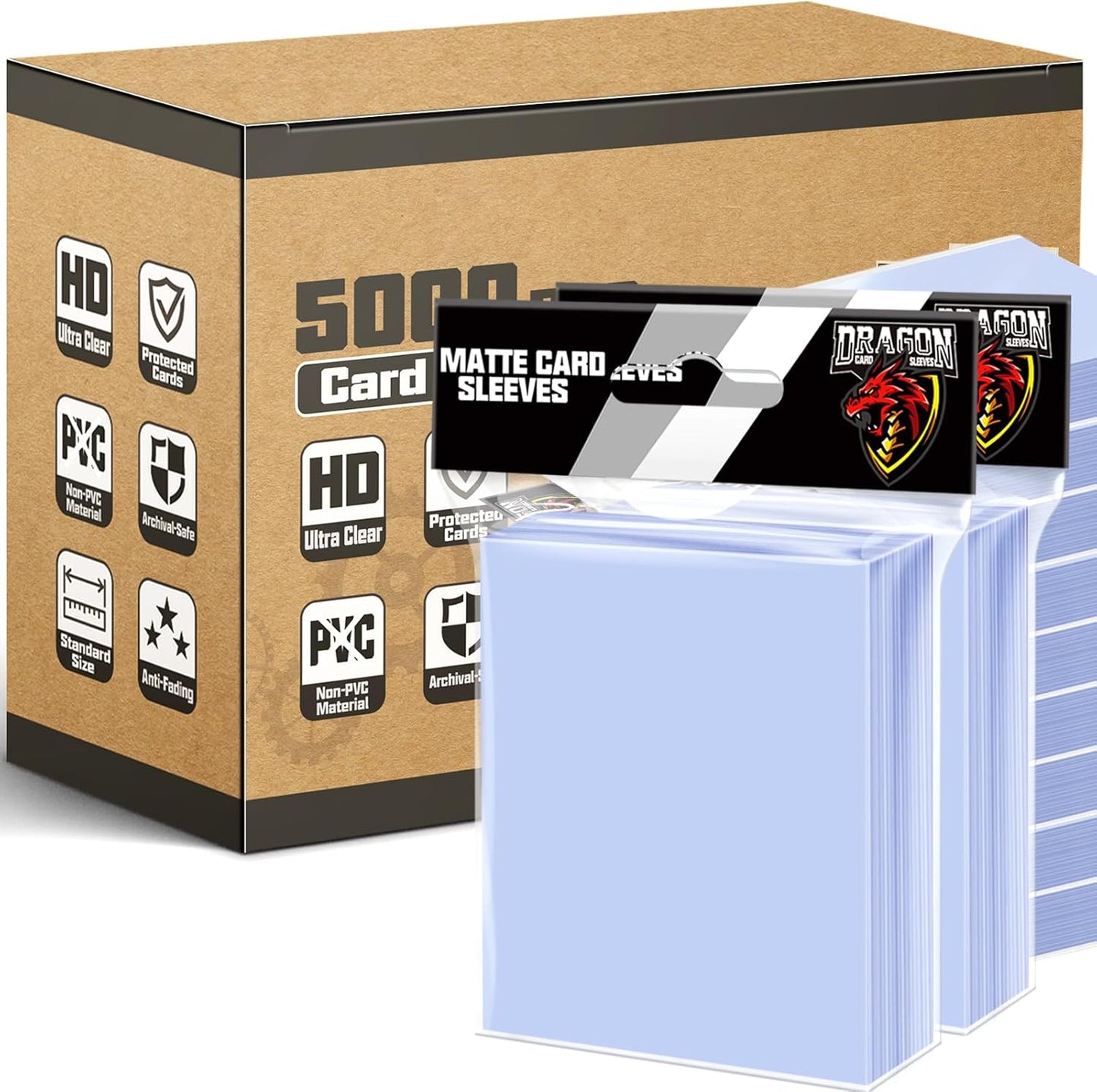 Top Loaders for Trading Cards - 5000 Premium Card Sleeves