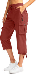 Soothfeel Women's Cargo Capris Pants for Travel - Quick Dry