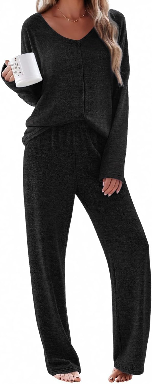 Ekouaer Womens Pajama Sets Soft Lounge Set for Ultimate Comfort