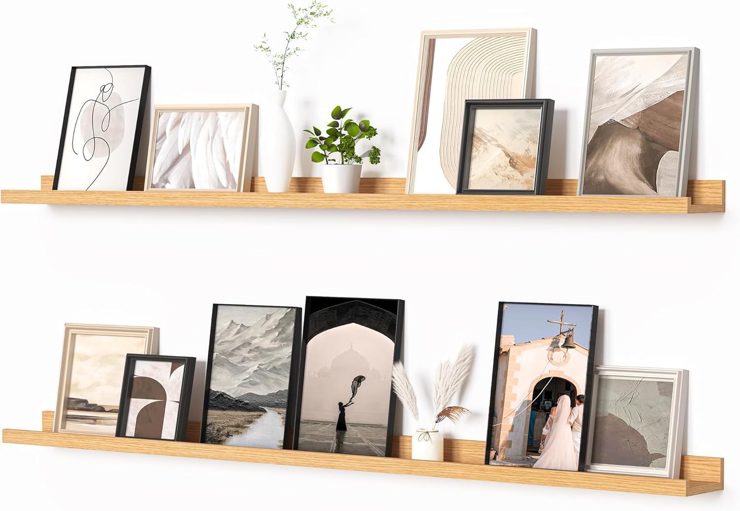Heimlove Picture Ledge Shelf Set of 2 for Stylish Wall Decor