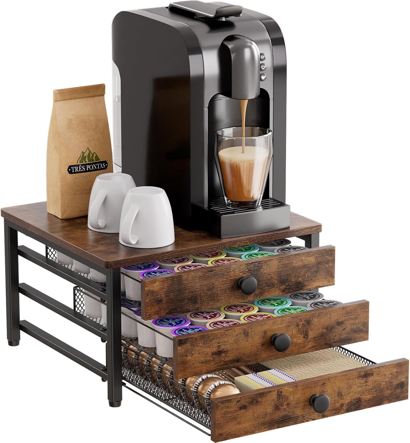Coffee Pod Holder for Counter - 3 Tier Organizer for K Cups