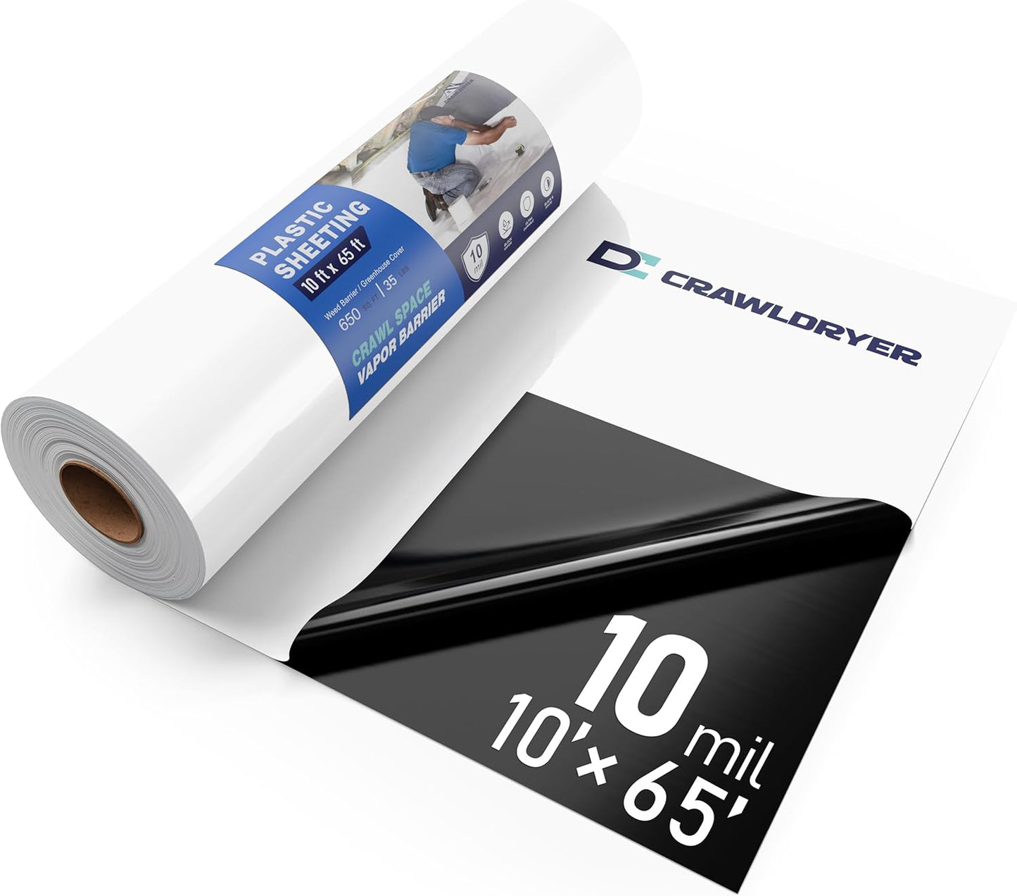 Crawl Space Vapor Barrier - Heavy Duty 10 Mil Plastic Sheeting