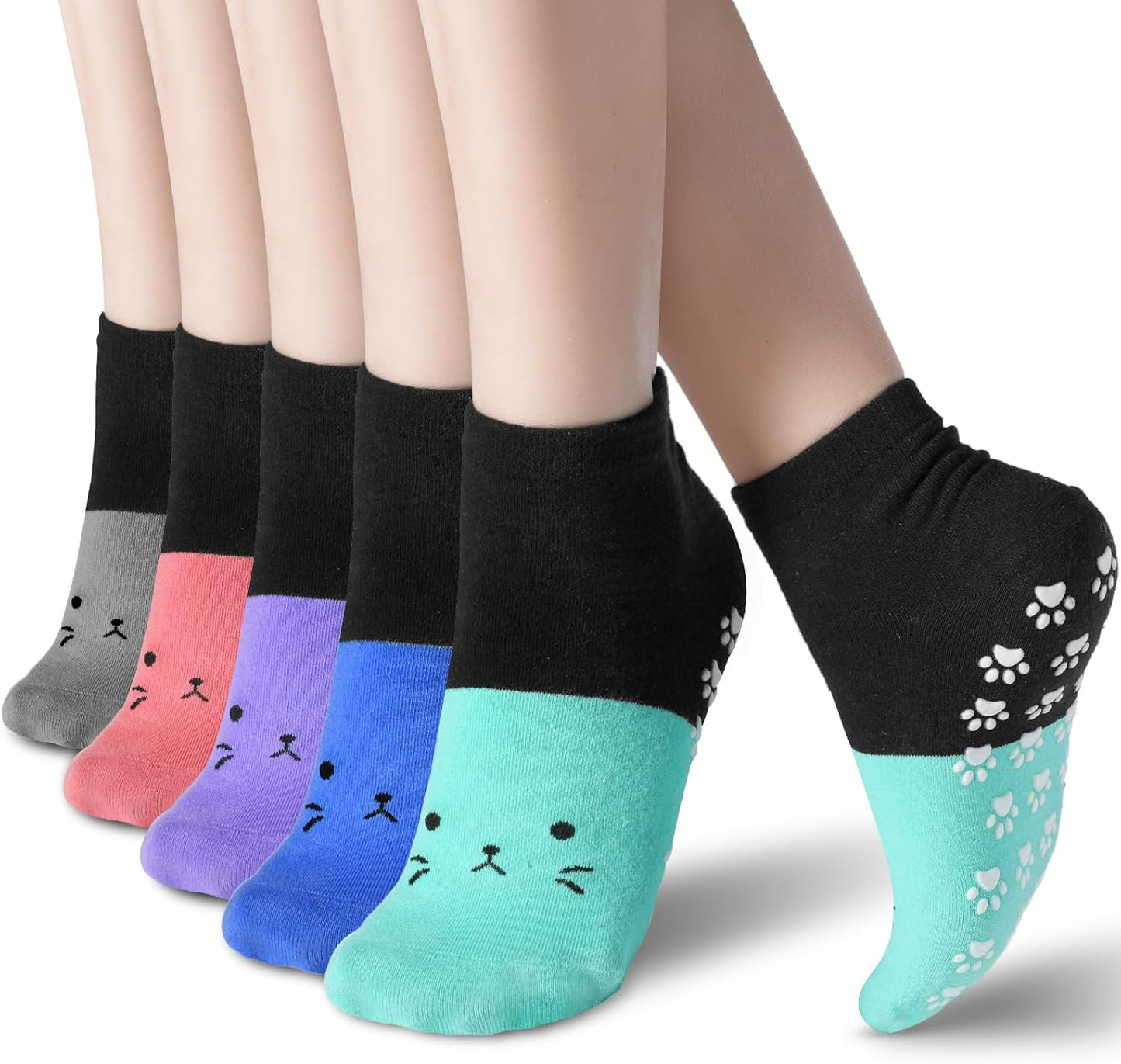 Cute Cat Pilates Grip Socks for Yoga