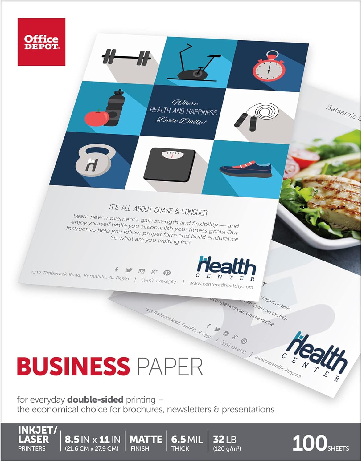 Professional-quality Matte Double-Sided Paper, 100 Sheets