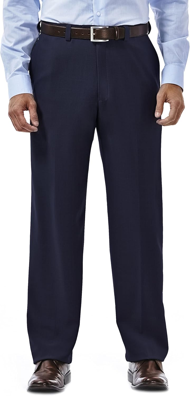 Haggar Men's E-CLO Repreve Stria Flat Front Dress Pant Review