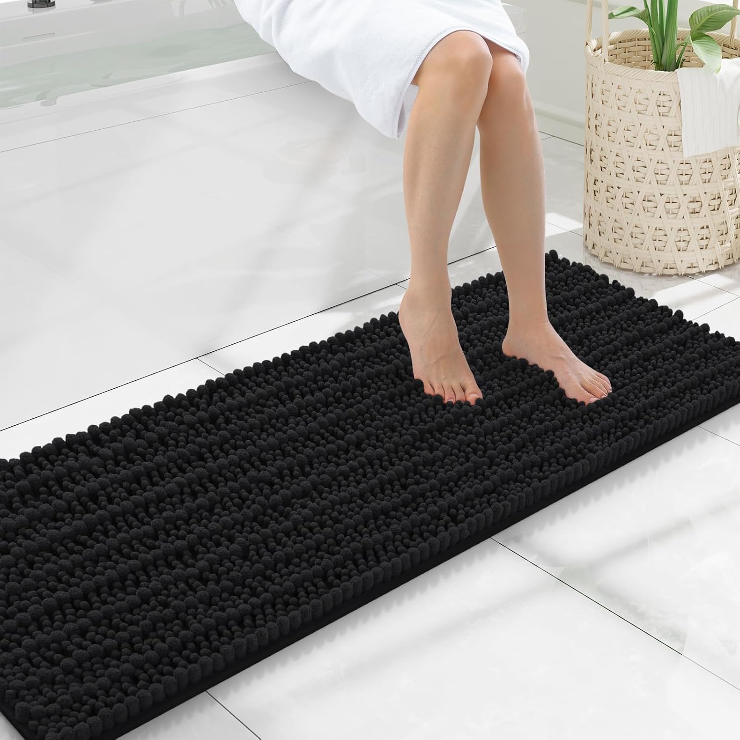 Smiry Bathroom Rugs Mat 47x17, Extra Soft Chenille Bath Mats
