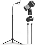 Pyle Tripod Mic Stand Adjustable Gooseneck - Stable, Portable