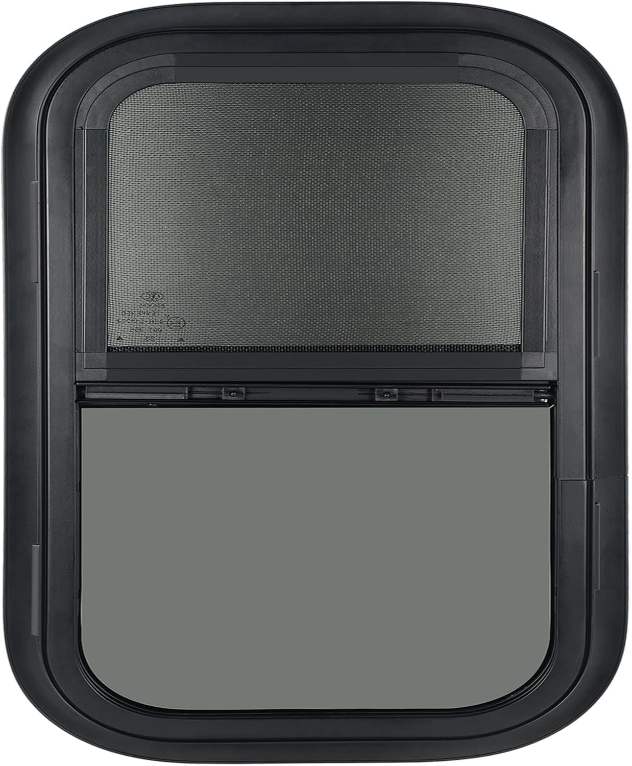 Vertical RV Window with Net Screen and Trim Ring for Comfort