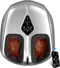 Shiatsu Foot Massager with Heat and Air Compression (Silver)