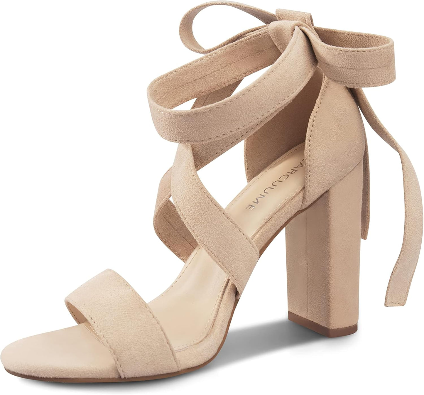 Strappy Heels for Women with Chunky Block Heels and Lace Up