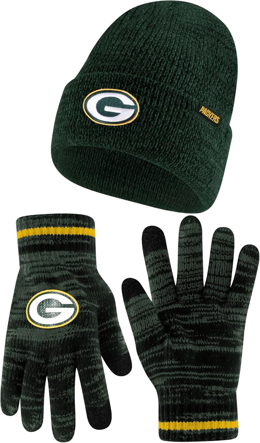 Ultra Game NFL Official Super Soft Knit Beanie and Gloves Set