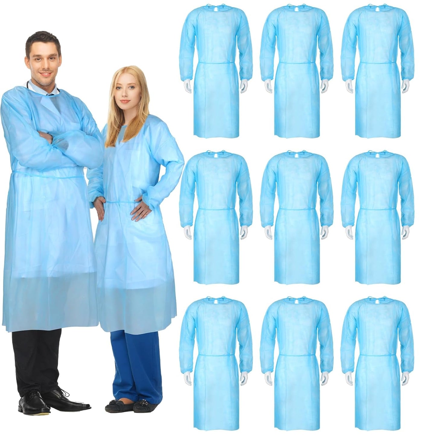 300 Pack Disposable Isolation Gowns for Safe and Comfortable Use
