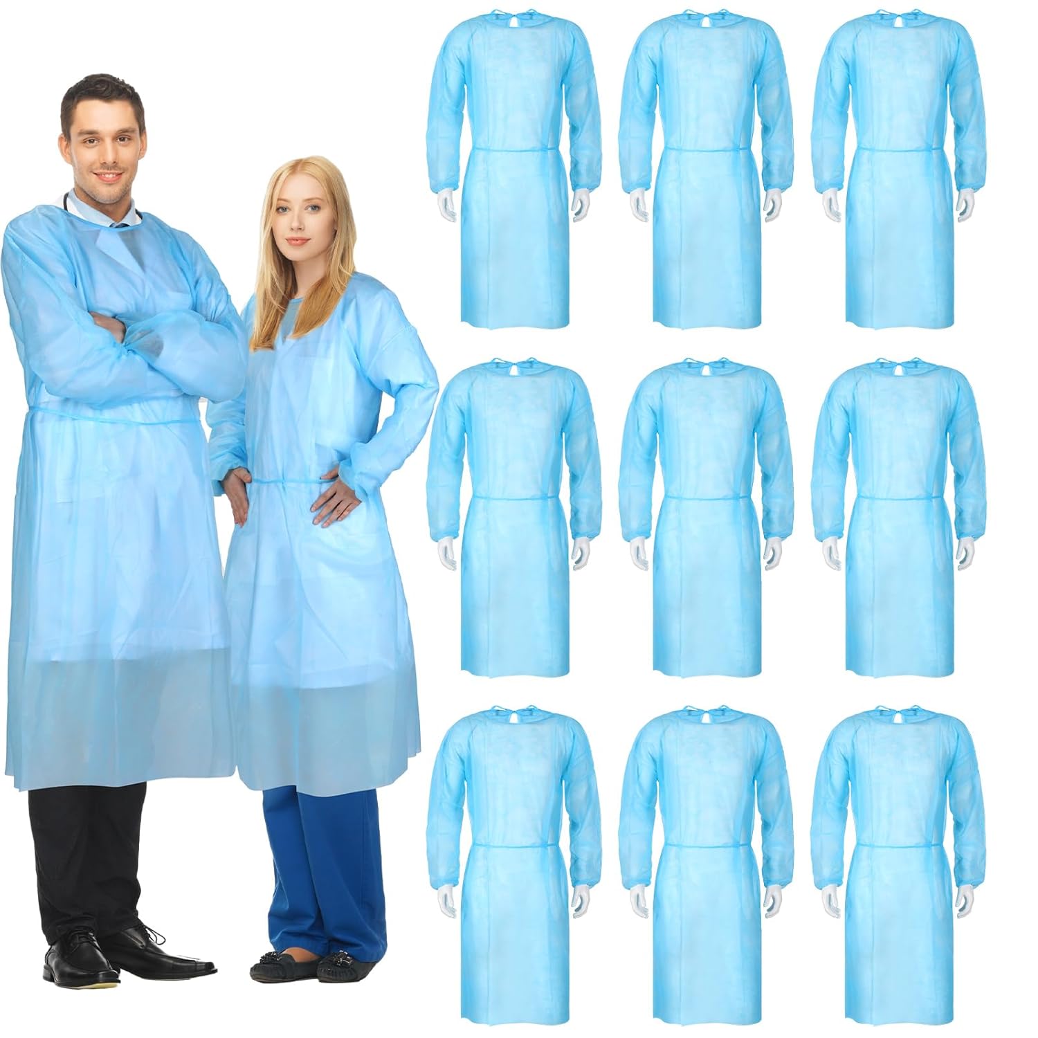 300 Pack Disposable Isolation Gowns for Safe and Comfortable Use