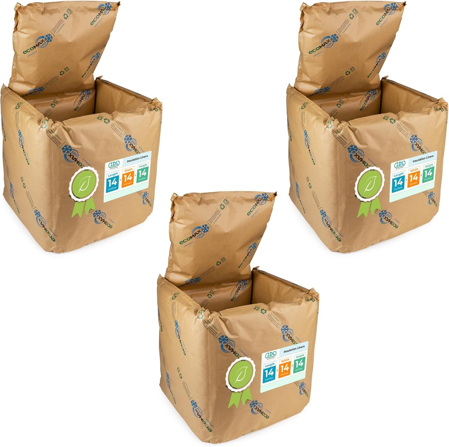 EcoMax Thermal Insulation Liners for Shipping Boxes - 14x14x14