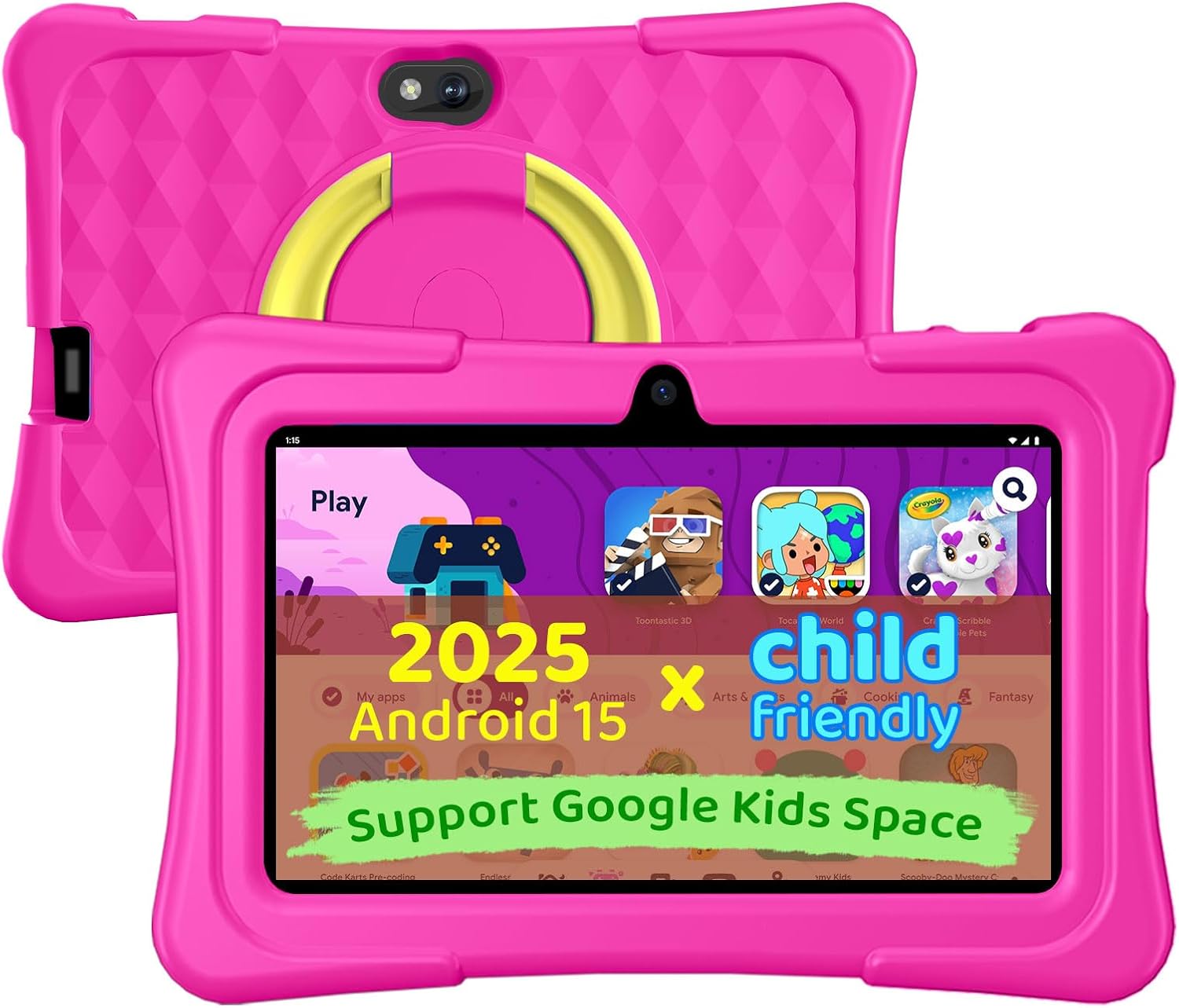 Kids Tablet with Parental Control and Durable Design for Learning