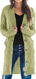 Long Sleeve Cable Knit Long Cardigan for Women - Cozy Fall Layer is