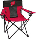 Logo Brands NCAA Wisconsin Badgers Elite Portable Chair - Tailgate