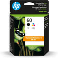 HP 60 Black/Tri-Color Ink Cartridges 2-pk - Reliable Everyday Printing