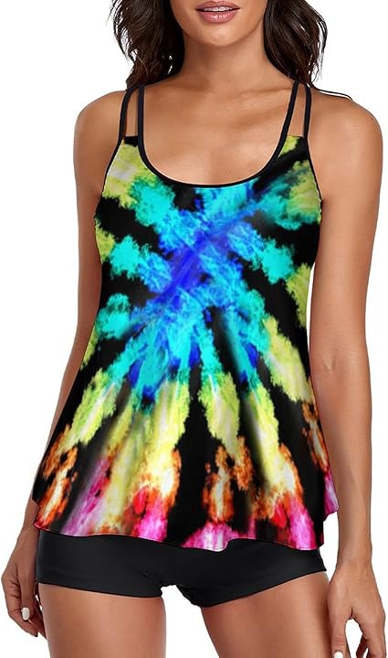 Urchics Womens Tankini Swimsuit with Tummy Control and Boyshorts