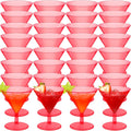 Elegant 100 Pcs Plastic Martini Glasses for Parties and Events
