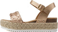 Soda CLIP Women Open Toe Ankle Strap Espadrille Platform - Comfortable