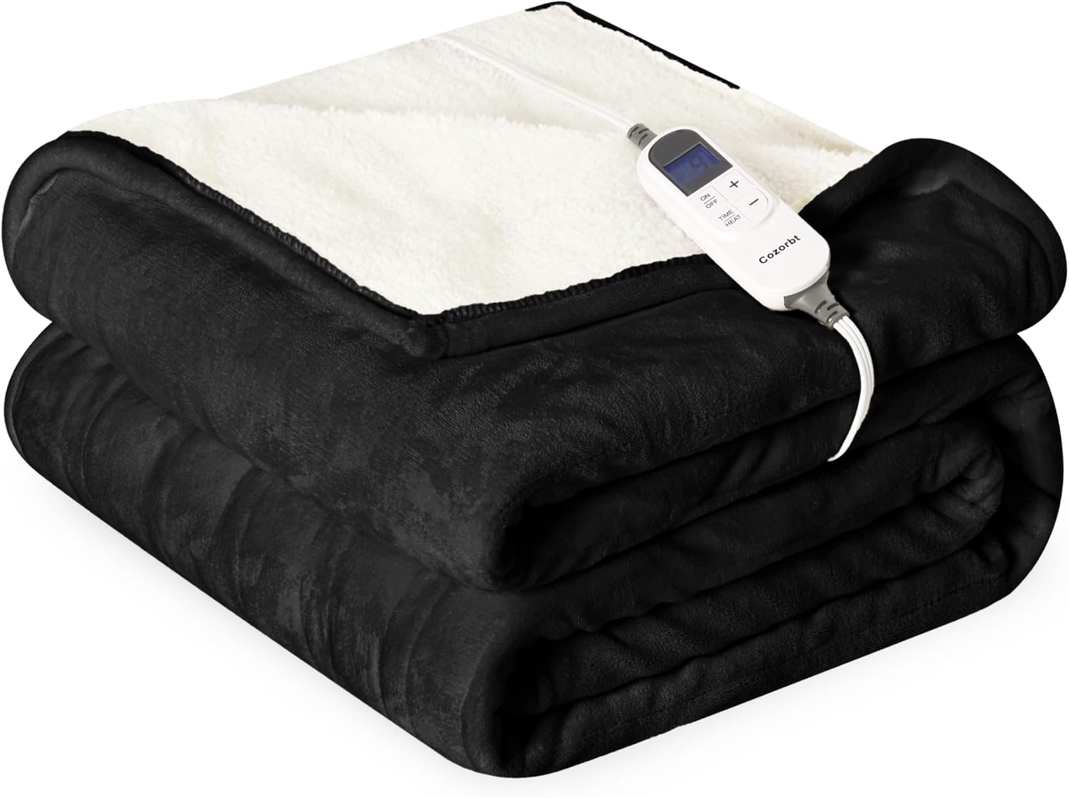 Cozorbt Electric Blanket 50x60 Soft Flannel & Sherpa Warmth