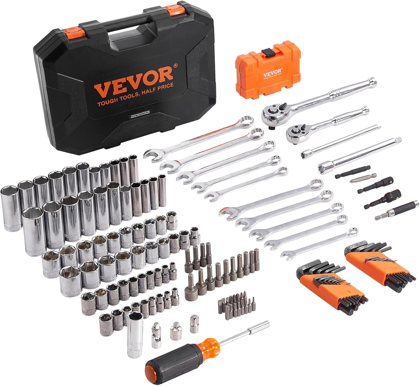 VEVOR Mechanics Tool Set: 145 Pcs Socket Set for All Tasks