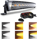 42 in 240W Curved LED Light Bar White/Amber - Offroad Driving