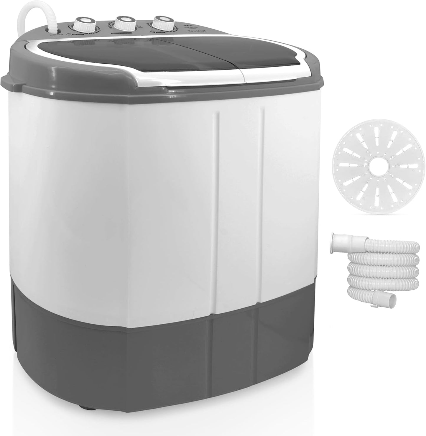 Compact 2-in-1 Mini Washer&Dryer Set: 11lbs Capacity, Portable Spin Cycle - Ideal for Small Loads - PURE CLEAN