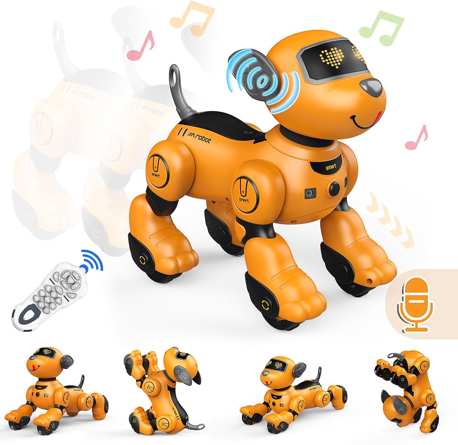 Voice Control Stunt Robot Dog Toy for Kids