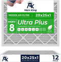 20x25x1 Air Filter MERV 8 12-Pack - Reliable Home HVAC Replacement