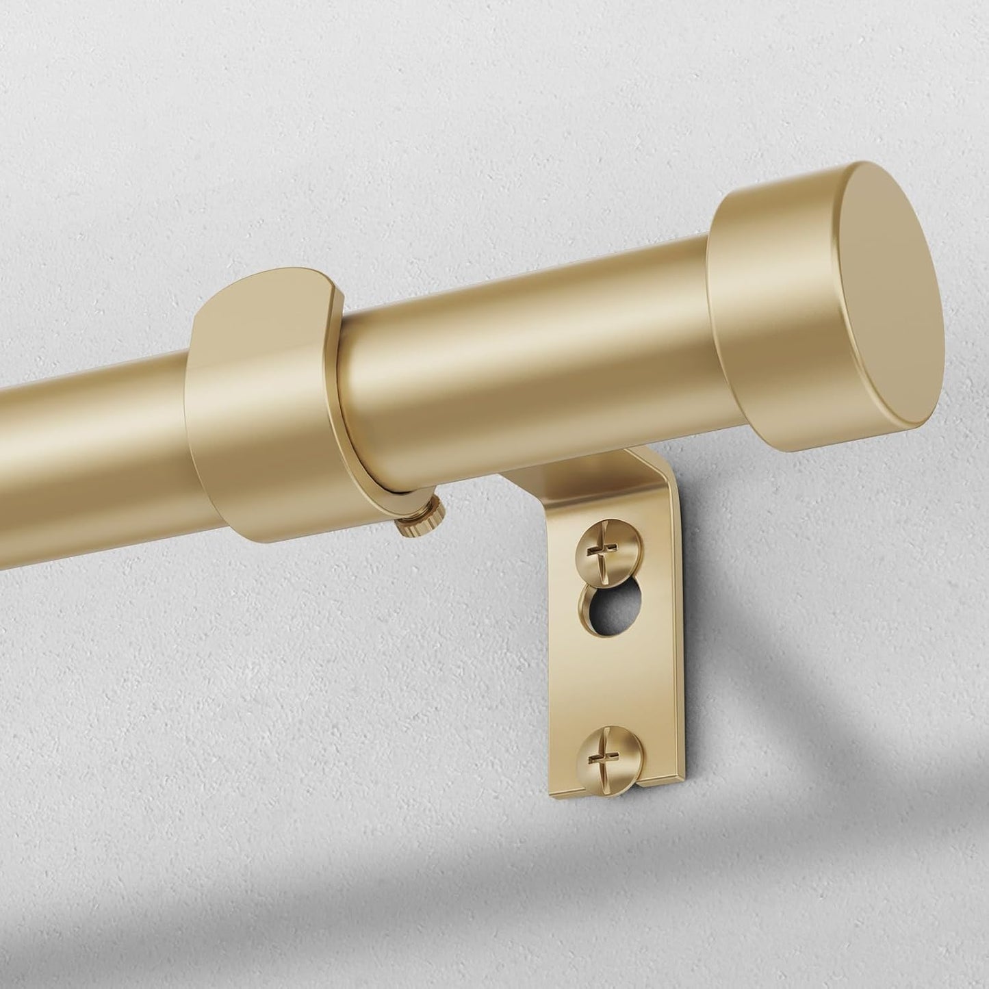 Gold Curtain Rods for Windows 72 to 144 Inch with Modern Finials