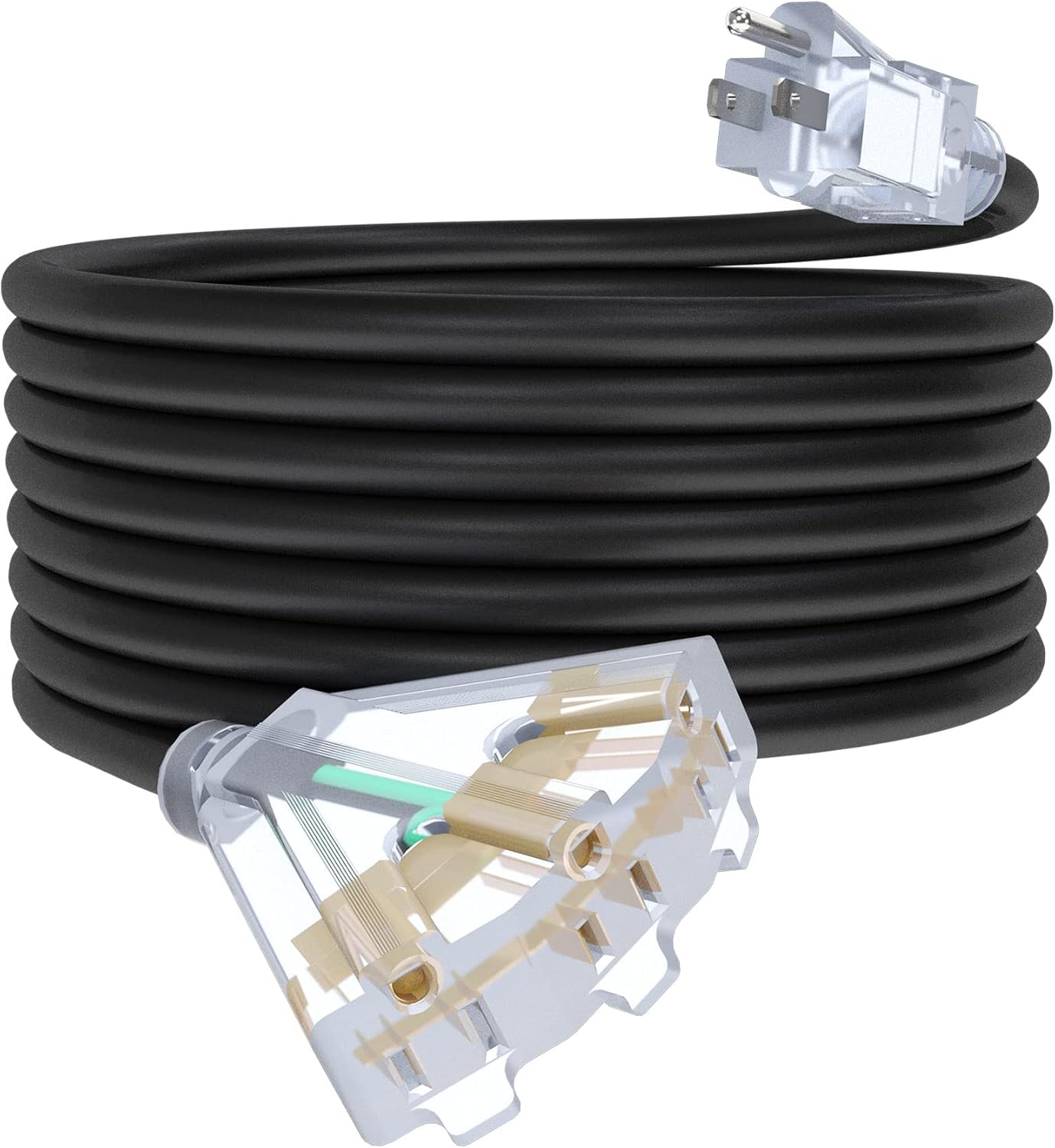 25Ft Outdoor Extension Cord with 3 Outlets for Heavy Duty Use