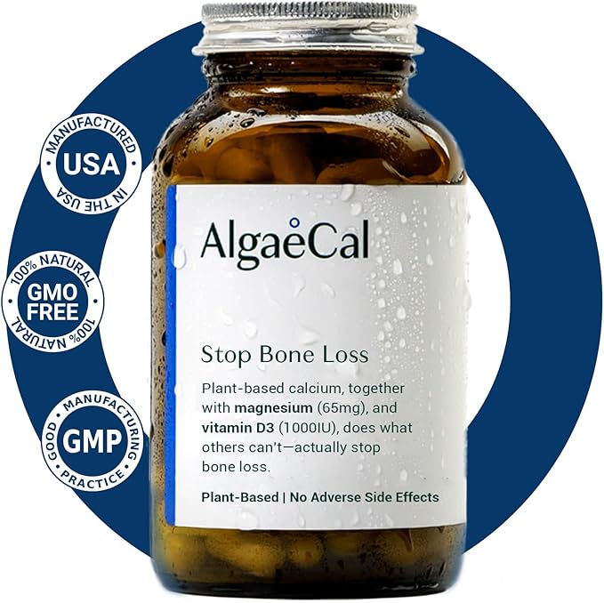 Plant Based Calcium Supplement with Vitamin D3 for Bone Strength