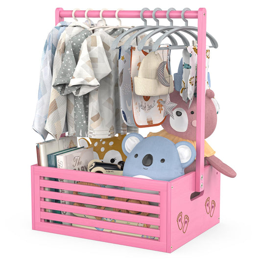 Baby Shower Crate Closet for Newborns - Elegant Gift Basket