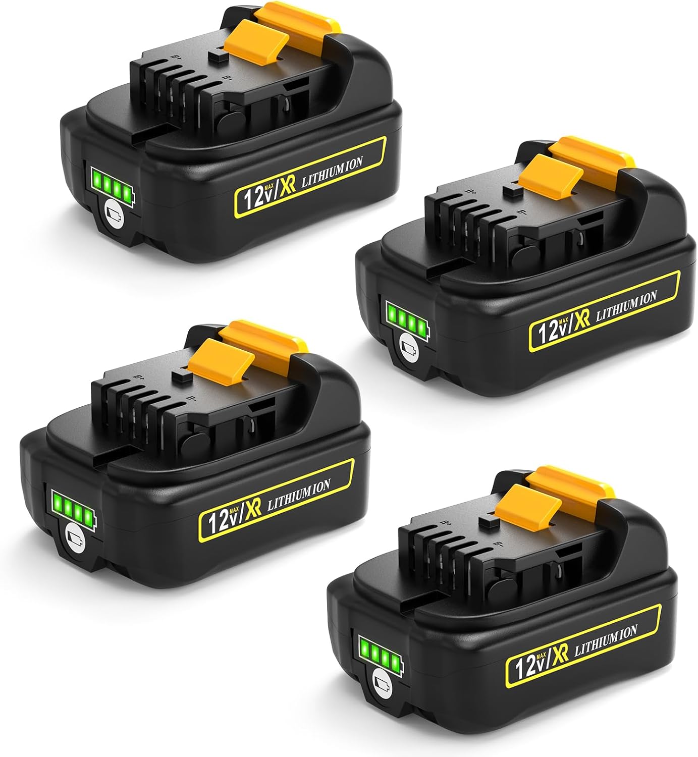 4/Pk 3.0Ah Replacement for Dewalt Battery 12V DCB120 DCB127